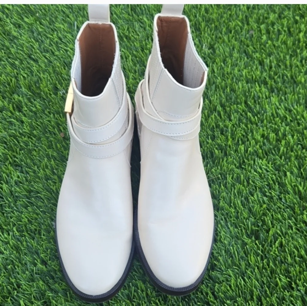 Tory Burch T-Hardware Chelsea Boot Dulce De Leche Size 7